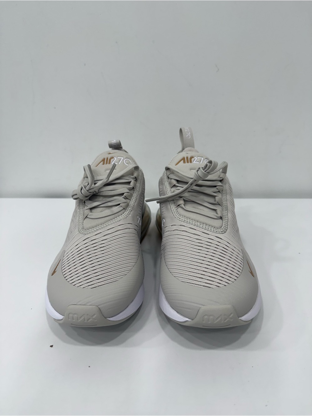 Nike Women's Air Max 270 Sneakers in Beige and Olive - Picture 2 of 6